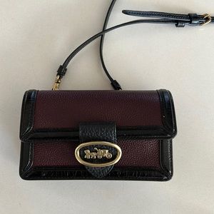 Coach burgundy cross body bag